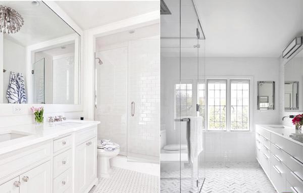رنگ سفید در طراحی دستشویی و سرویس بهداشتی