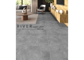 ریور River - سرامیک ریور طوسی تیره مات مدل کارشده 100x100 - کاشی سرام نگار Ceram Negar
