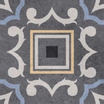 سیپریانو Cipriano - سرامیک سیپریانو طوسی تیره دکور A مات 15x15 - سرامیک جگوار Jaguar