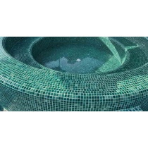 کاشی استخری شیشه ای مدل کار شده سبز 2070 G&T - گلس تایل