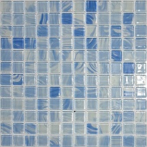 کاشی استخری شیشه ای 4031 آبی روشن - زمرد گلس تایل Zomorod Glass Tile