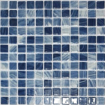 کاشی استخری شیشه ای میکس 4081 سرمه ای - زمرد گلس تایل Zomorod Glass Tile