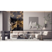 Agape Gold - سرامیک آگاپ طلایی پولیش مدل کارشده 80x160 - سرامیک بسلی Besli
