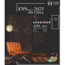 ANS Brown 2023 - کاشی آ ان اس قهوه ای پولیش 120*60 - گراف سرامیک Graff Ceramic
