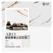 Aro White - کاشی آرو وایت پولیش 120*60 - گراف سرامیک Graff Ceramic