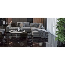 2705 Canilo Black - سرامیک کانیلو مشکی پولیش مدل کارشده 100x100 - کاشی میلان