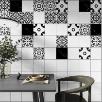 نانگا Nanga - سرامیک نانگا سفید مشکی مدل کار شده 15x15 - کاشی آرژنا نانگا Nanga - سرامیک نانگا سفید مشکی مدل کار شده 15x15 - کاشی آرژنا