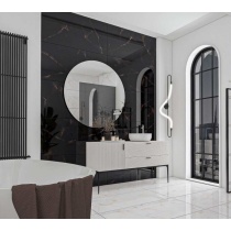 Hebron Black - سرامیک هبرون مشکی پولیش مدل کارشده 80x160 - سرامیک بسلی Besli