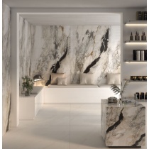 آیکونیک Iconic - سرامیک اسلب آیکونیک بژ پولیش مدل کارشده 120x240- کاشی هرمس سرام نوین