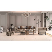 Indus Cream - سرامیک ایندوس کرم مات مدل کارشده 80x80 - سرامیک راک