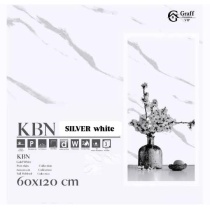 KBN Silver - کاشی کی بی ان سیلور وایت پولیش 120*60 - گراف سرامیک Graff Ceramic