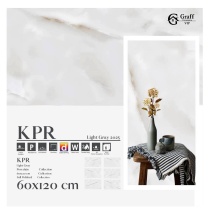 KPR Light Gray - کاشی کی پر طوسی روشن پولیش 120*60 - گراف سرامیک Graff Ceramic