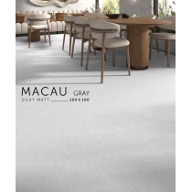 ماکائو Macau  - سرامیک ماکائو طوسی مات مدل کارشده 100x100 - کاشی سرام نگار Ceram Negar