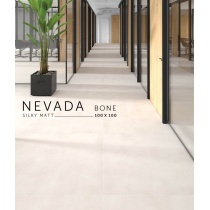نوادا Nevada - سرامیک نوادا استخوانی مات مدل کارشده 100x100 - کاشی سرام نگار Ceram Negar
