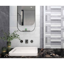 اوریا Oria - سرامیک اوریا طوسی روشن مات مدل کارشده 30x90 - کاشی الوند Alvand Tile