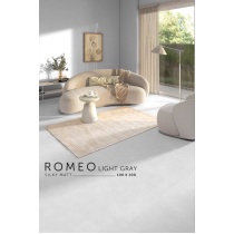رومئو Romeo - سرامیک رومئو طوسی روشن مات مدل کارشده 100x100 - کاشی سرام نگار Ceram Negar