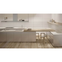 لنا Lena - سرامیک لنا سفید مدل کار شده 33x100 - کرابن تبریز 