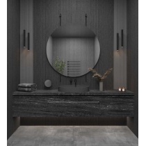 Stria - سرامیک استریا مشکی مدل کار شده 120x270 - اسلب میکل آنجلو