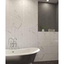 توتال Total - سرامیک توتال سفید براق مدل کارشده 30x90 - کاشی الوند Alvand Tile