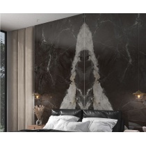 ویردیان Virdian - سرامیک اسلب بوک مچ ویردیان مشکی آنترازیت پولیش مدل کارشده 120x240- کاشی هرمس سرام نوین