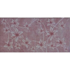 شکوفه Shokoufe - کاشی شکوفه صورتی تیره - کاشی باستان میبد BASTAN TILE