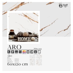 Aro White - کاشی آرو وایت پولیش 120*60 - گراف سرامیک Graff Ceramic