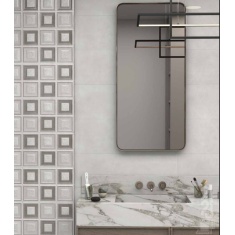 کارناوال Carnaval - سرامیک کارناوال طوسی روشن براق مدل کارشده 30x90 - کاشی الوند Alvand Tile