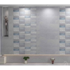 بریکا Brika - سرامیک بریکا طوسی روشن مات مدل کارشده 30x90 - کاشی الوند Alvand Tile