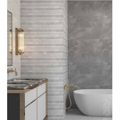 فیکوس Ficus - سرامیک فیکوس طوسی تیره براق مدل کارشده 30x90 - کاشی الوند Alvand Tile