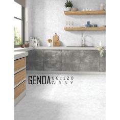 جنوا Genoa - سرامیک جنوا طوسی مات مدل کارشده 60x120 - کاشی سرام نگار Ceram Negar