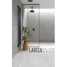 لاریسا Larisa - سرامیک لاریسا طوسی مات مدل کارشده 60x120 - کاشی سرام نگار Ceram Negar