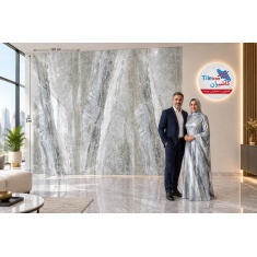 سرامیک اسلب لوانته طوسی روشن مدل کار شده 120x280 - اسپینا اسلب Spina Slab