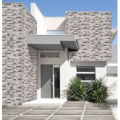 آجرنما - سرامیک طوسی روشن مدل کارشده 40x120 -کاشی درنیک Dornik Tile