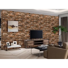 آجرنما - سرامیک قهوه ای  تیره مدل کارشده 40x120 -کاشی درنیک Dornik Tile