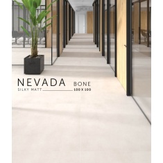 نوادا Nevada - سرامیک نوادا استخوانی مات مدل کارشده 100x100 - کاشی سرام نگار Ceram Negar