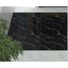 پیرلا Pirlla - سرامیک پیرلا مشکی مدل کارشده 30×30 - کاشی الوند Alvand Tile