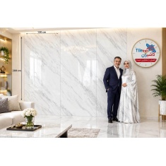 سرامیک اسلب پورتو سفید مدل کار شده 120x280 - اسپینا اسلب Spina Slab