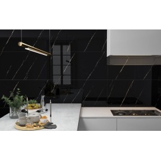 رومن Roman- سرامیک رومن مشکی مدل کار شده - سینا کاشی SINA TILE