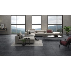 سامانتا Samanta - سرامیک سامانتا طوسی تیره مات مدل کارشده 60x120 - کاشی گلدیس GOLDIS TILE