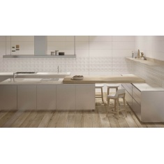 لنا Lena - سرامیک لنا سفید مدل کار شده 33x100 - کرابن تبریز 