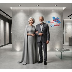 سرامیک اسلب سمنتو طوسی روشن مدل کار شده 80x160 - آندیا گرس ANDIA GRES