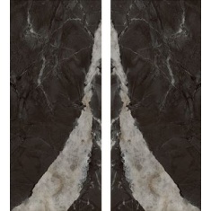 ویردیان Virdian - سرامیک اسلب بوک مچ ویردیان مشکی آنترازیت پولیش 120x240- کاشی هرمس سرام نوین