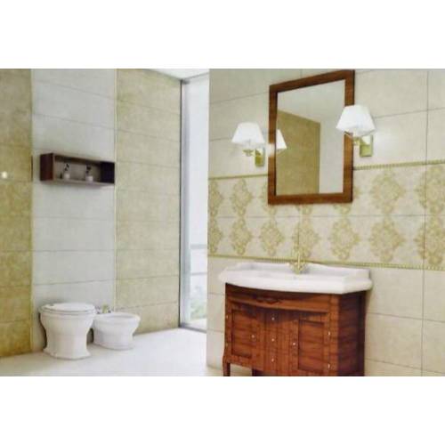 شارلوت Sharlot - دکور سرامیک  کرم مدل کارشده - کاشی زرین خراسان  ZARRIN tile