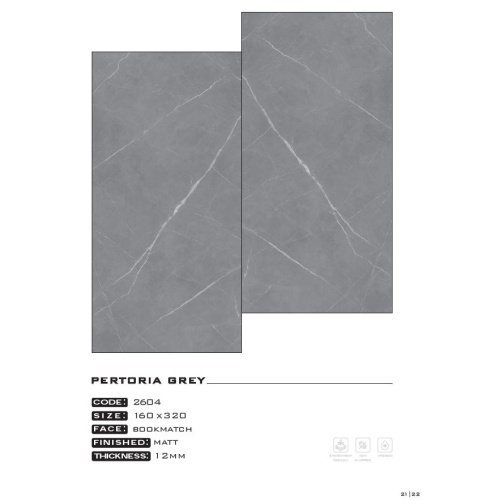 پرتوریا Pertoria - سرامیک اسلب پرتوریا طوسی 2604 مات 160x320- سرامیک اسلب مهسرام
