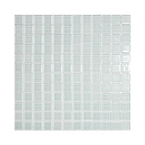 کاشی استخری شیشه ای 4020 سفید - زمرد گلس تایل Zomorod Glass Tile