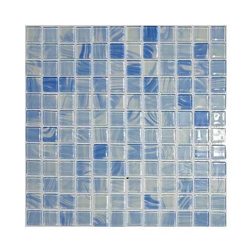 کاشی استخری شیشه ای 4031 آبی روشن - زمرد گلس تایل Zomorod Glass Tile