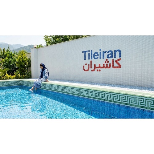 کاشی استخری شیشه ای 4020 سفید - زمرد گلس تایل Zomorod Glass Tile