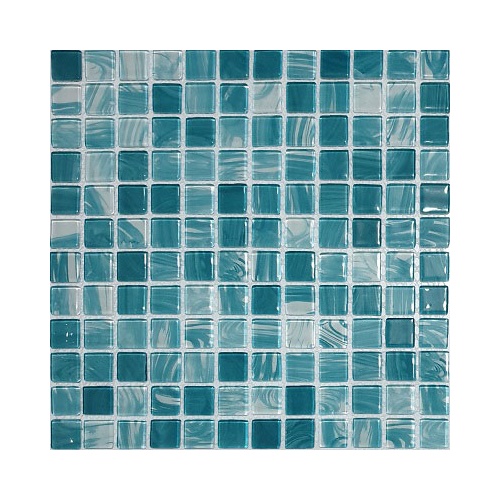 کاشی استخری شیشه ای میکس 4073 سبز - زمرد گلس تایل Zomorod Glass Tile