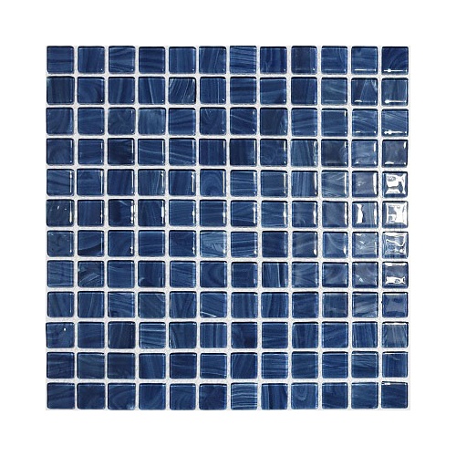 کاشی استخری شیشه ای 4080 سرمه ای - زمرد گلس تایل Zomorod Glass Tile