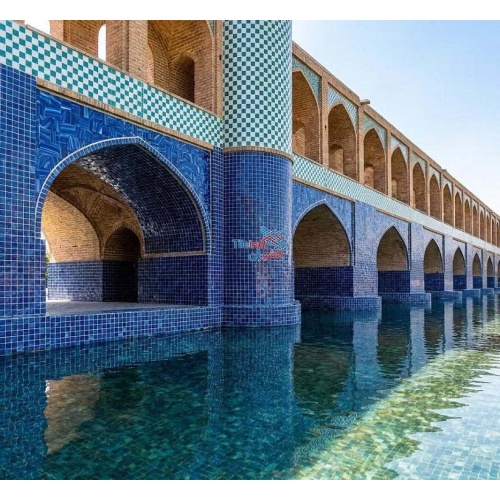 کاشی استخری شیشه ای 4080 سرمه ای - زمرد گلس تایل Zomorod Glass Tile